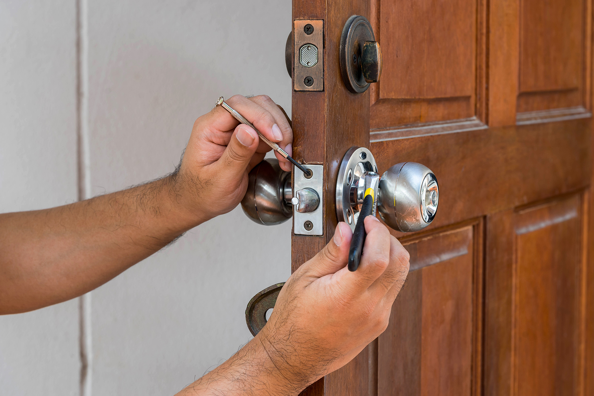 Replacing a front door lock